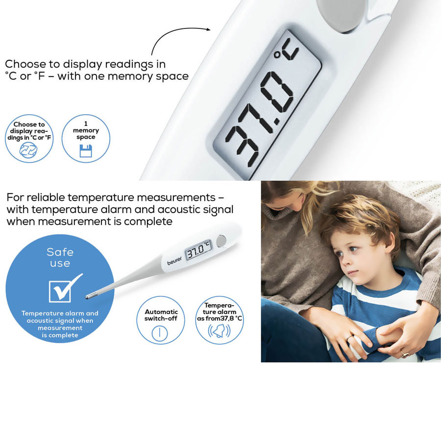 Thermomètre digital bébé embout flexible